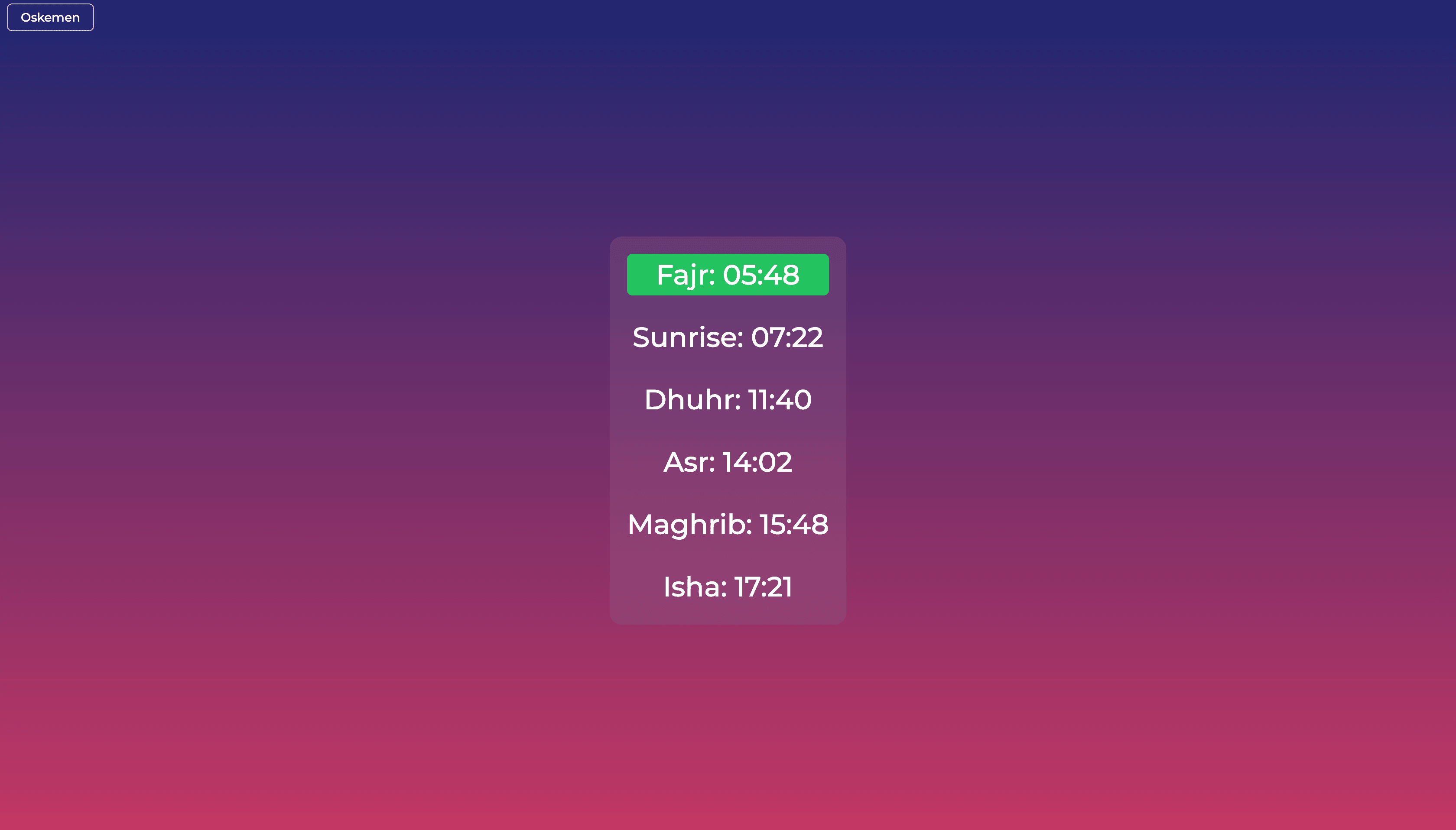 Salaat Time screenshot 0